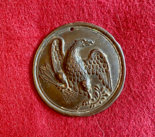 Civil War Two-piece Brass Eagle Belt Buckle, dug Petersburg